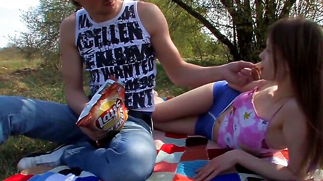 Brunette girl gets fucked in her cunt, russian likes anal, russian brunette outdoor, anal creampie russian, russian teen anal creampie, customer view